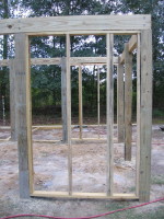 Framing for the walls, installed.